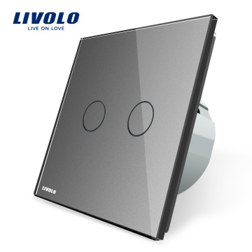 livolo Interruptor de vidrio Interruptor de iluminación Pantalla táctil Interruptor eléctrico VL-C702-15